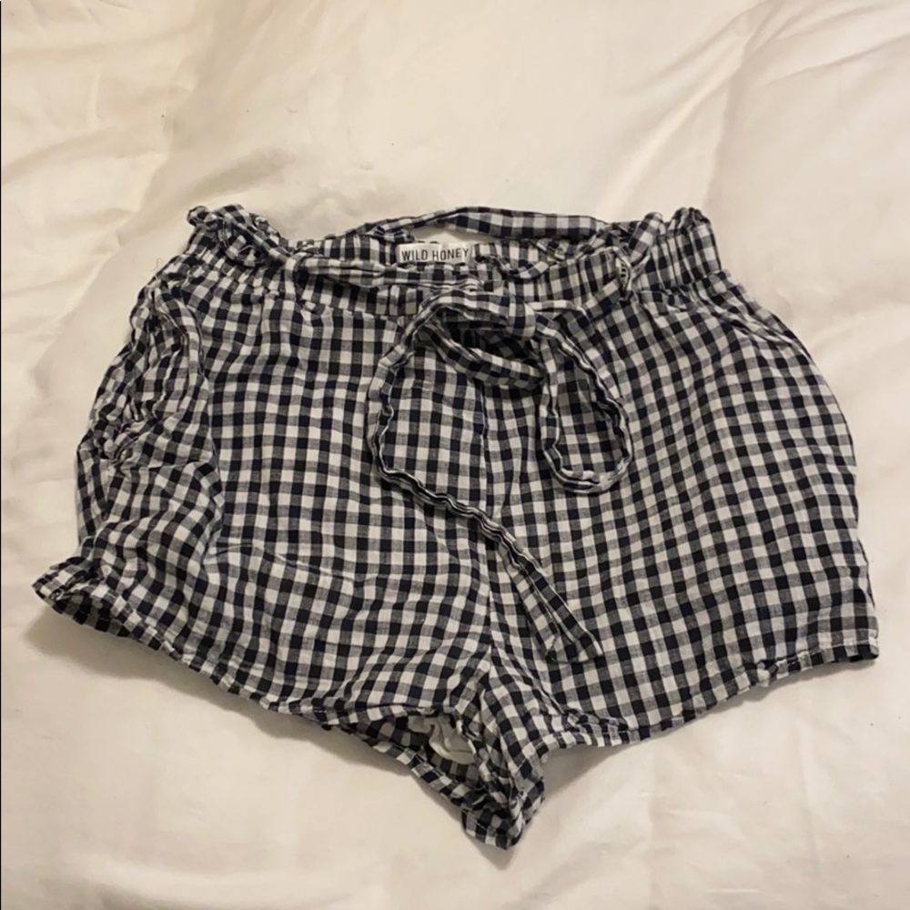 Gingham festival shorts